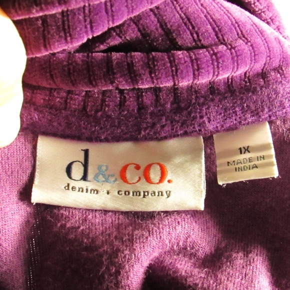 Purple Women's Cozy Button Down Cardigan - Picture 2 of 5